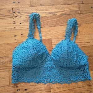 Aerie Teal Lace Bralette